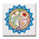 fifth_chakra_with_petals_tile_coaster
